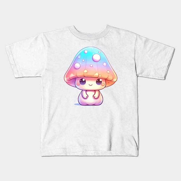 Cute Psychedelic Mushroom Kids T-Shirt by HMMR-design